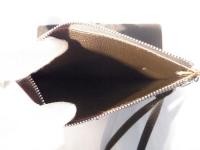 ストラップ付き長財布 ダークブラウン 414