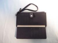 ストラップ付き長財布 ダークブラウン 512