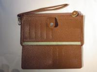 ストラップ付き長財布 キャメル 381