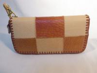 ストラップ付きラウンドファスナー長財布 パッチワーク G 505