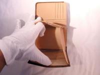 二つ折り財布 キャメル 615