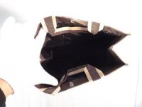 トートバック　バイカラー　ブラウン　 184※