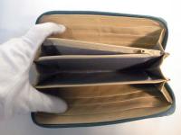 ラウンドファスナー長財布 モスグリーン 146※