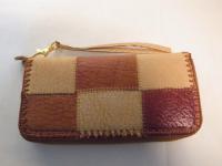 ストラップ付きラウンドファスナー長財布 パッチワーク J 189 ※