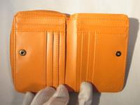 二つ折りラウンドファスナー財布 オレンジ 426※