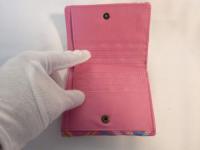 二つ折り財布 ピンクチェック 152