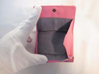 二つ折り財布 ピンクチェック 152