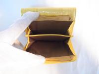 二つ折り財布 イエロー 470