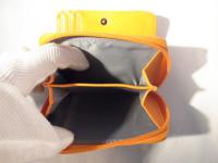 二つ折りラウンドファスナー財布 オレンジ 426