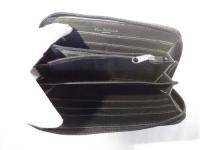 ラウンドファスナー長財布 ブラック×レース 422