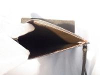 ストラップ付き長財布 ダークブラウン 416