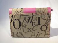 二つ折り財布 ピンク×ベージュ 425