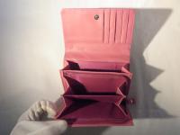 二つ折り財布 ピンク×ベージュ 425